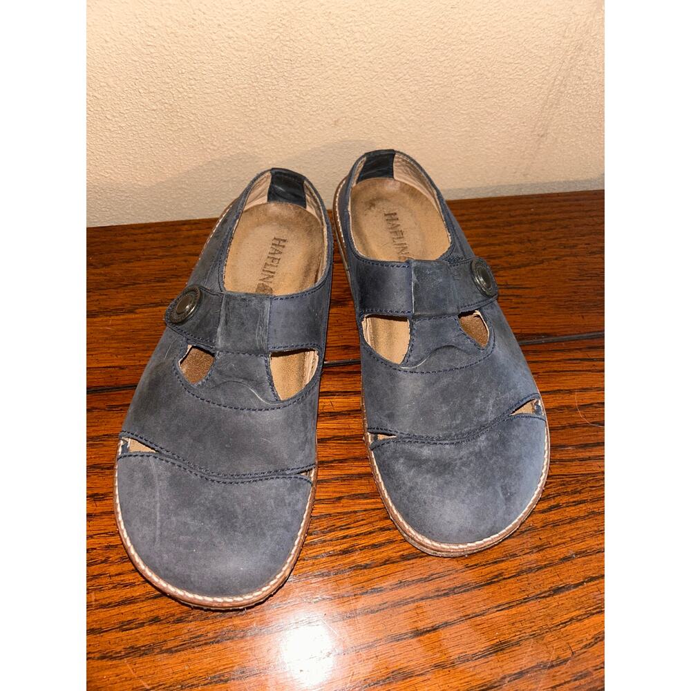 Haflinger Navy Suede Slip-On Sneakers - Picture 3 of 13